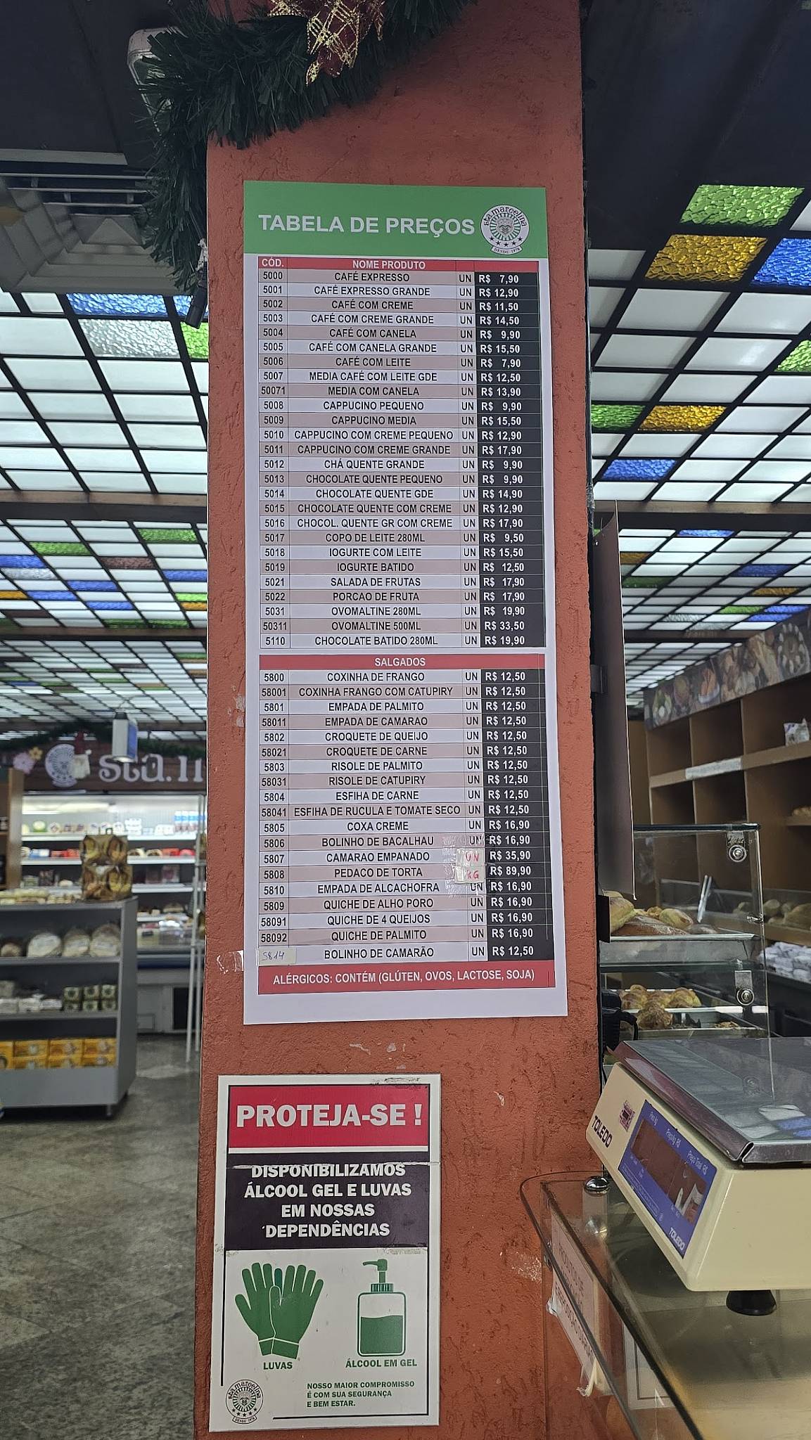 Santa Marcelina Padaria cardápio