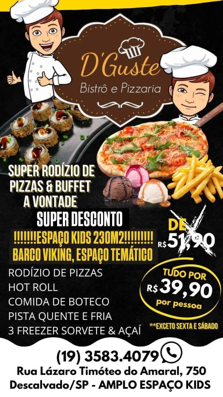 D'guste Bistro e Pizzaria cardápio