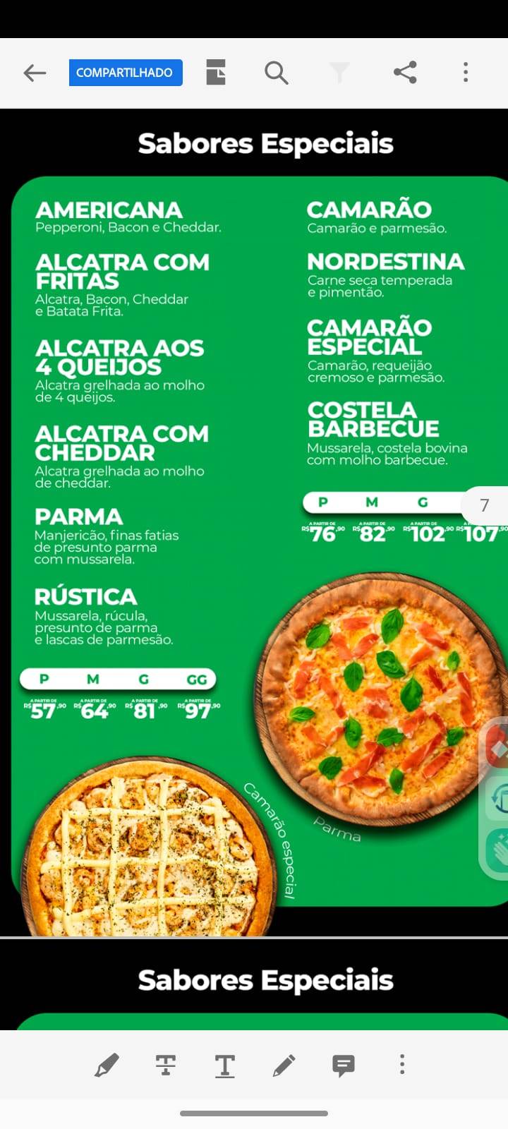 Di Roma Pizza cardápio