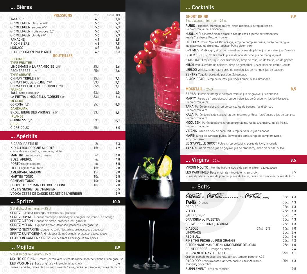 Menu de L'Edito Dijon