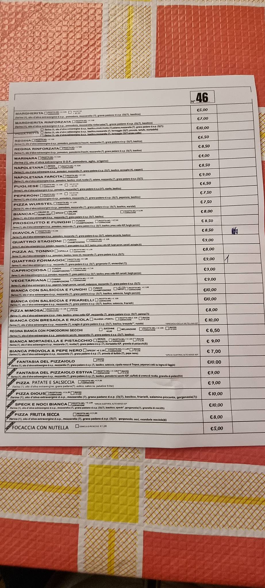 Menu di Dious 