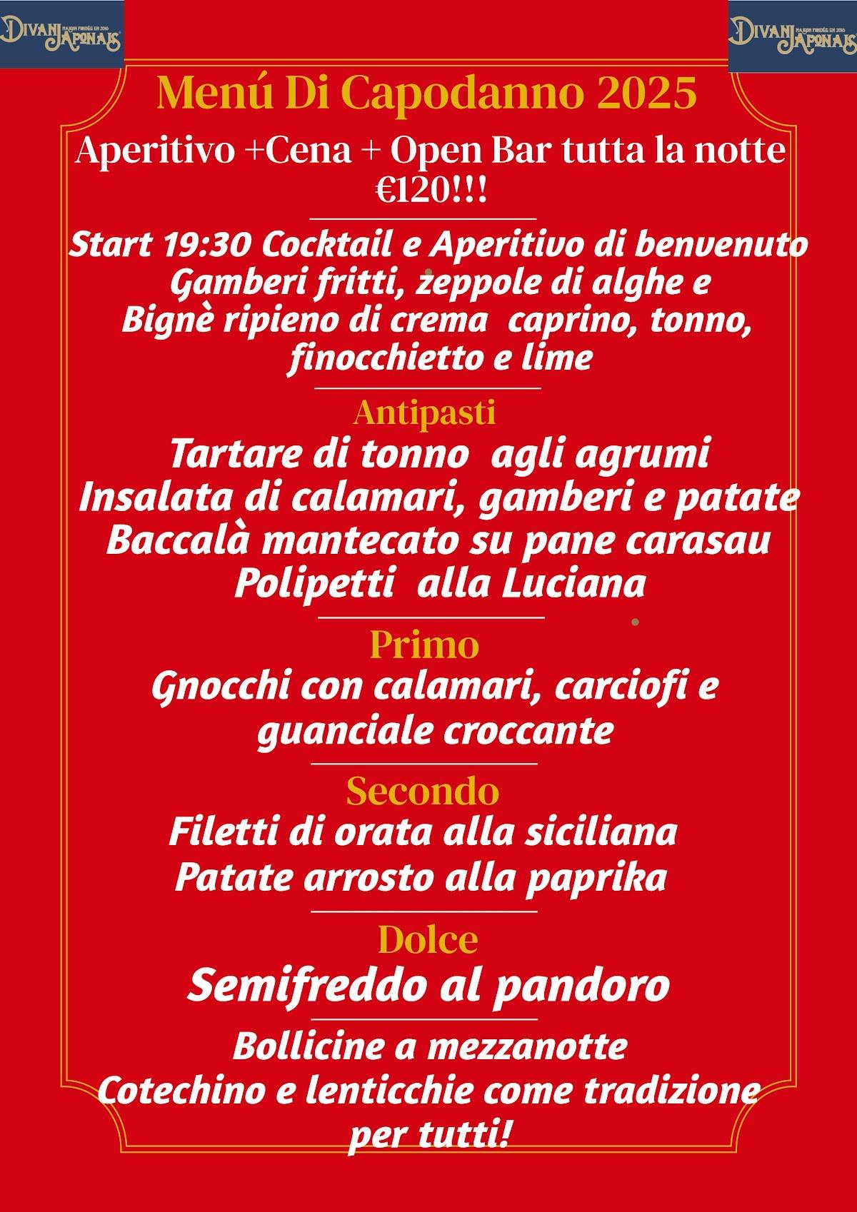 Menu di Divan Japonais 