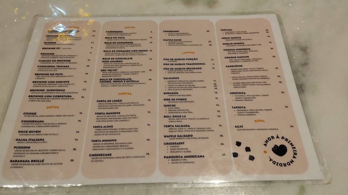 Doce Lu cardápio