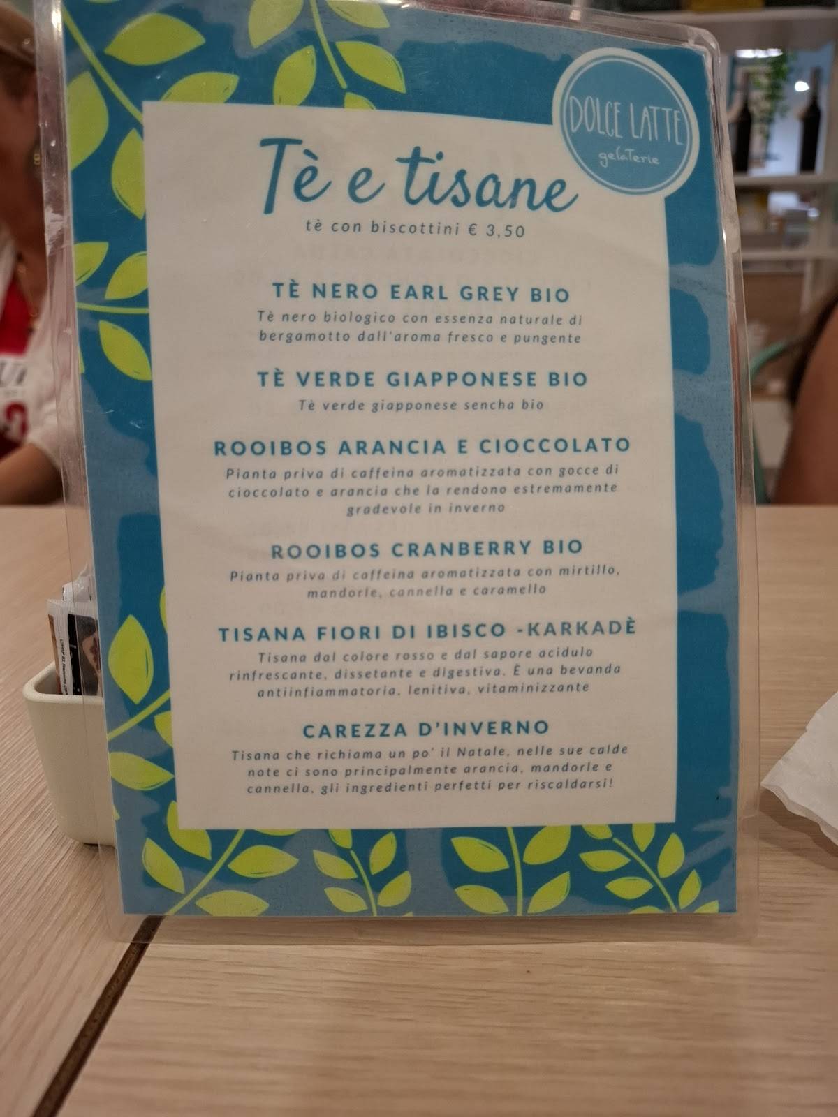 Menu di Dolce Latte - gelaterie 