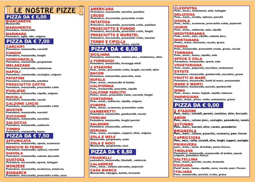 Menu di Mordi e Fuggi 