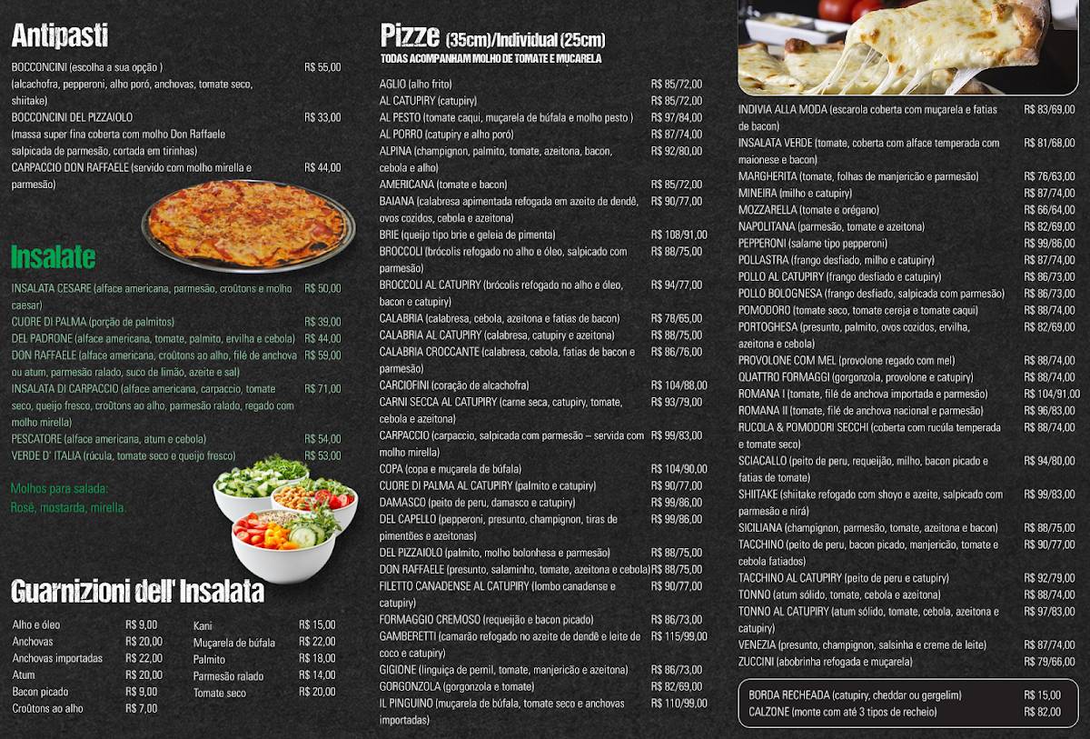 Don Raffaele Pizze & Ristorante cardápio