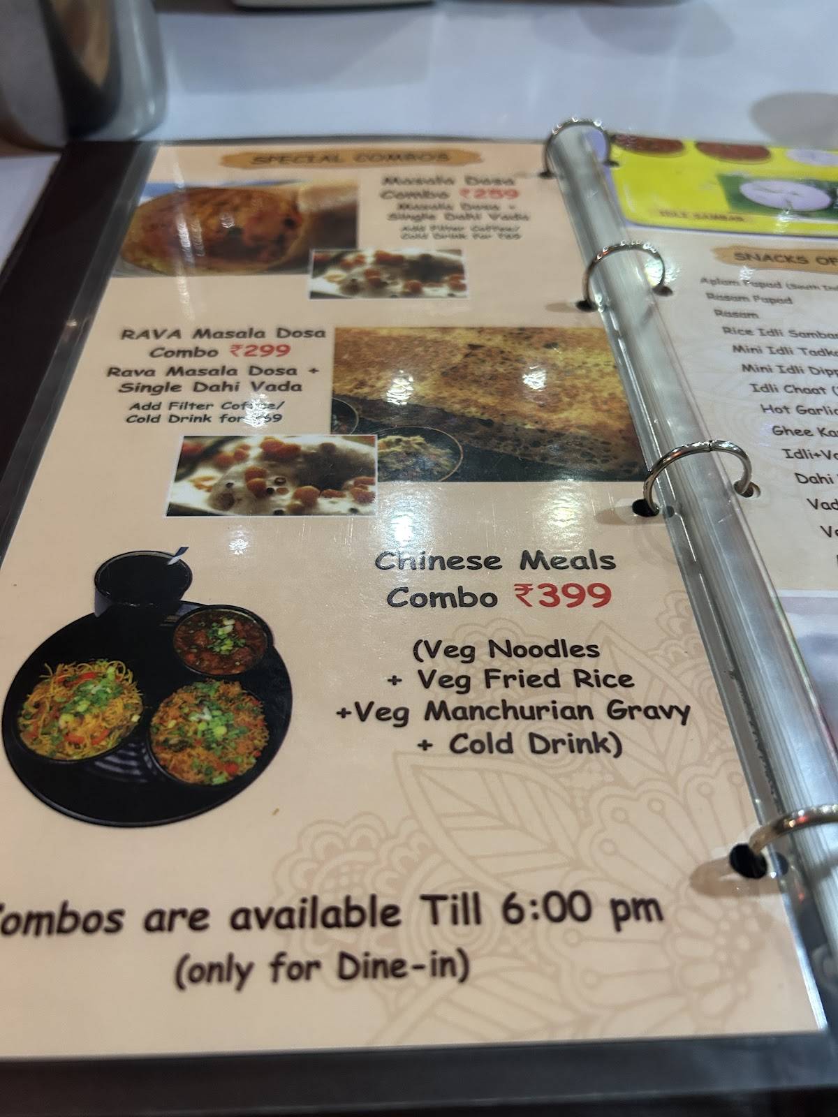 Dosa Palace - RDC Raj Nagar Ghaziabad menu