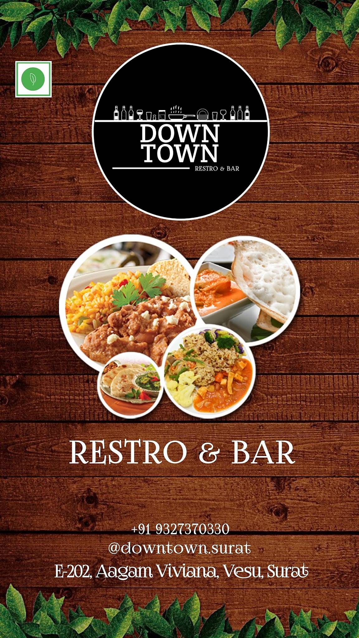 Down town menu