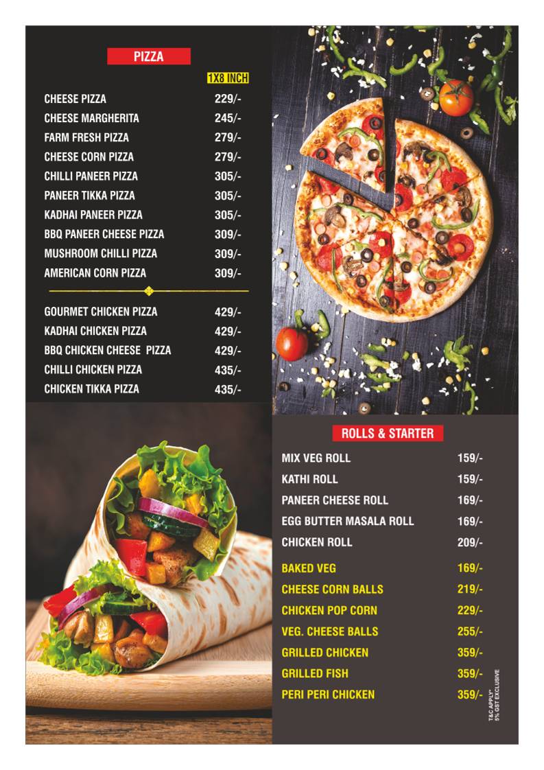 Dream Art Cafe Banquet & Restaurant - Jankipuram menu