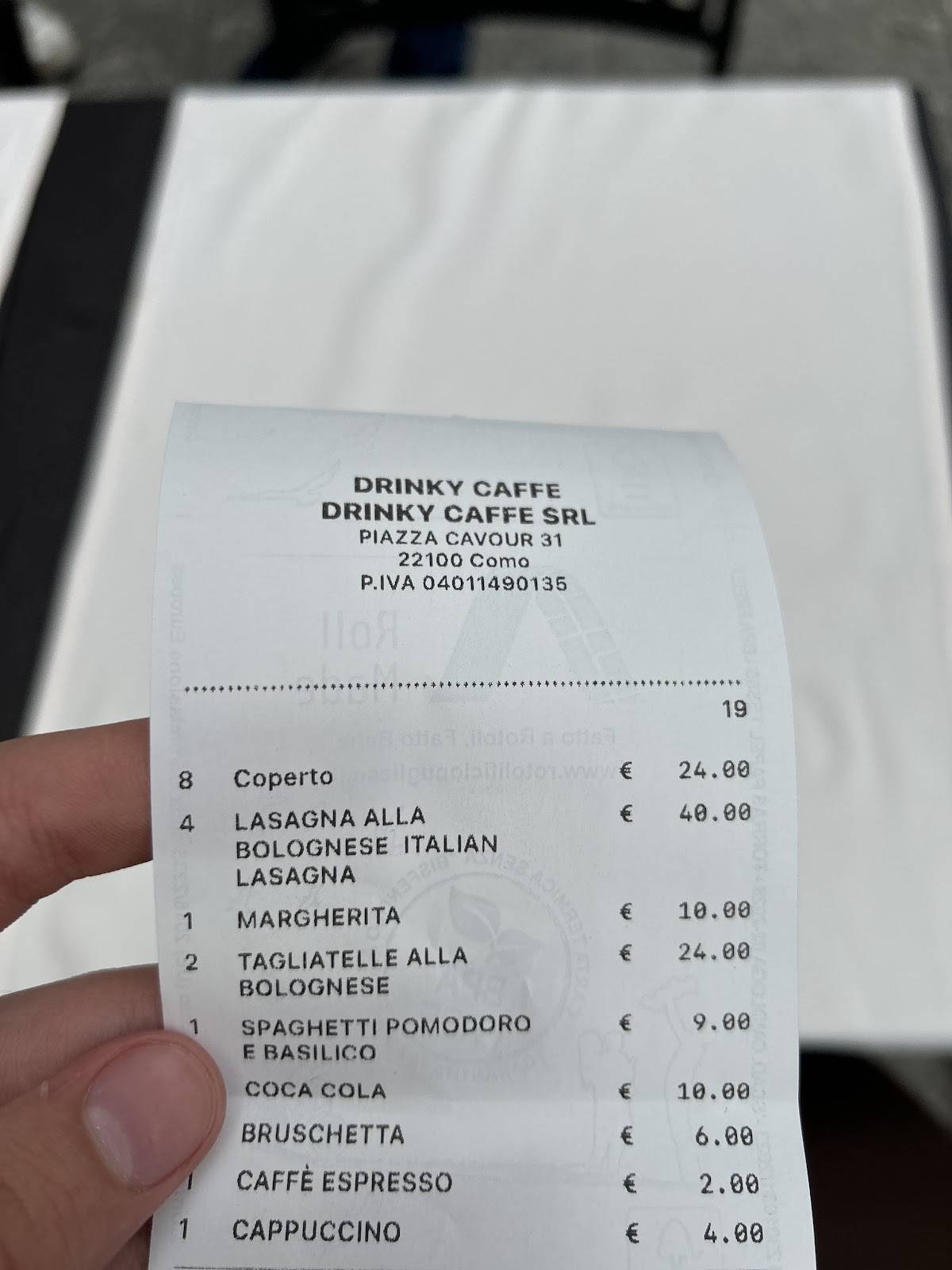 Menu di Drinky caffè 