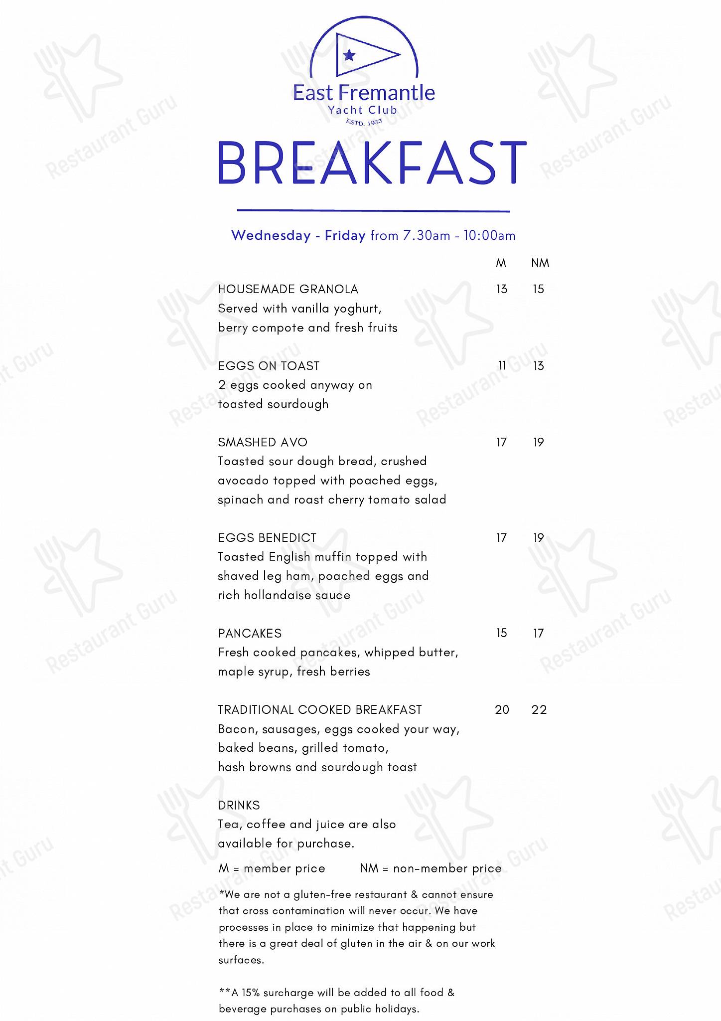 Bronwyn Keys menu