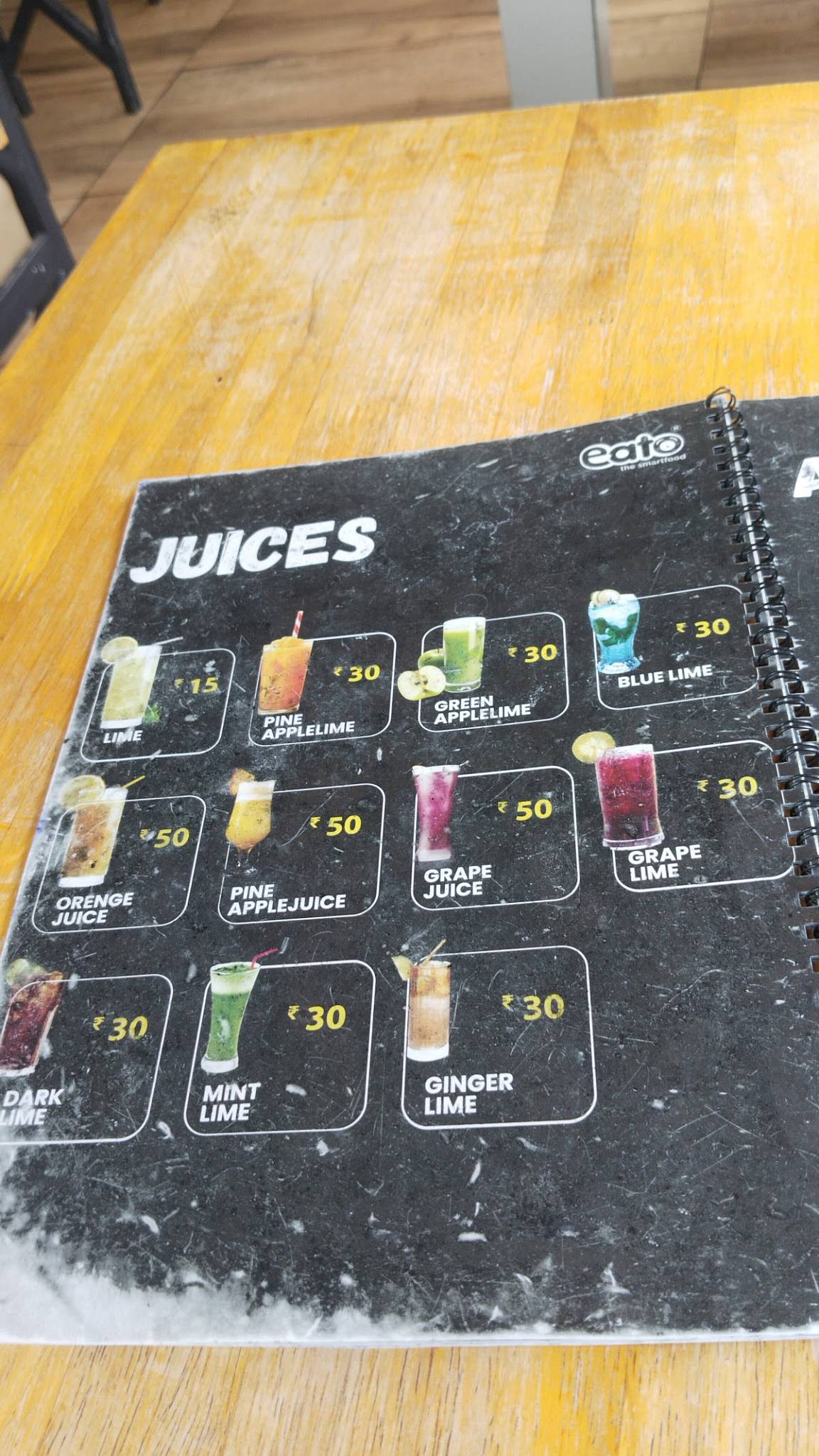 Eato Restaurant menu