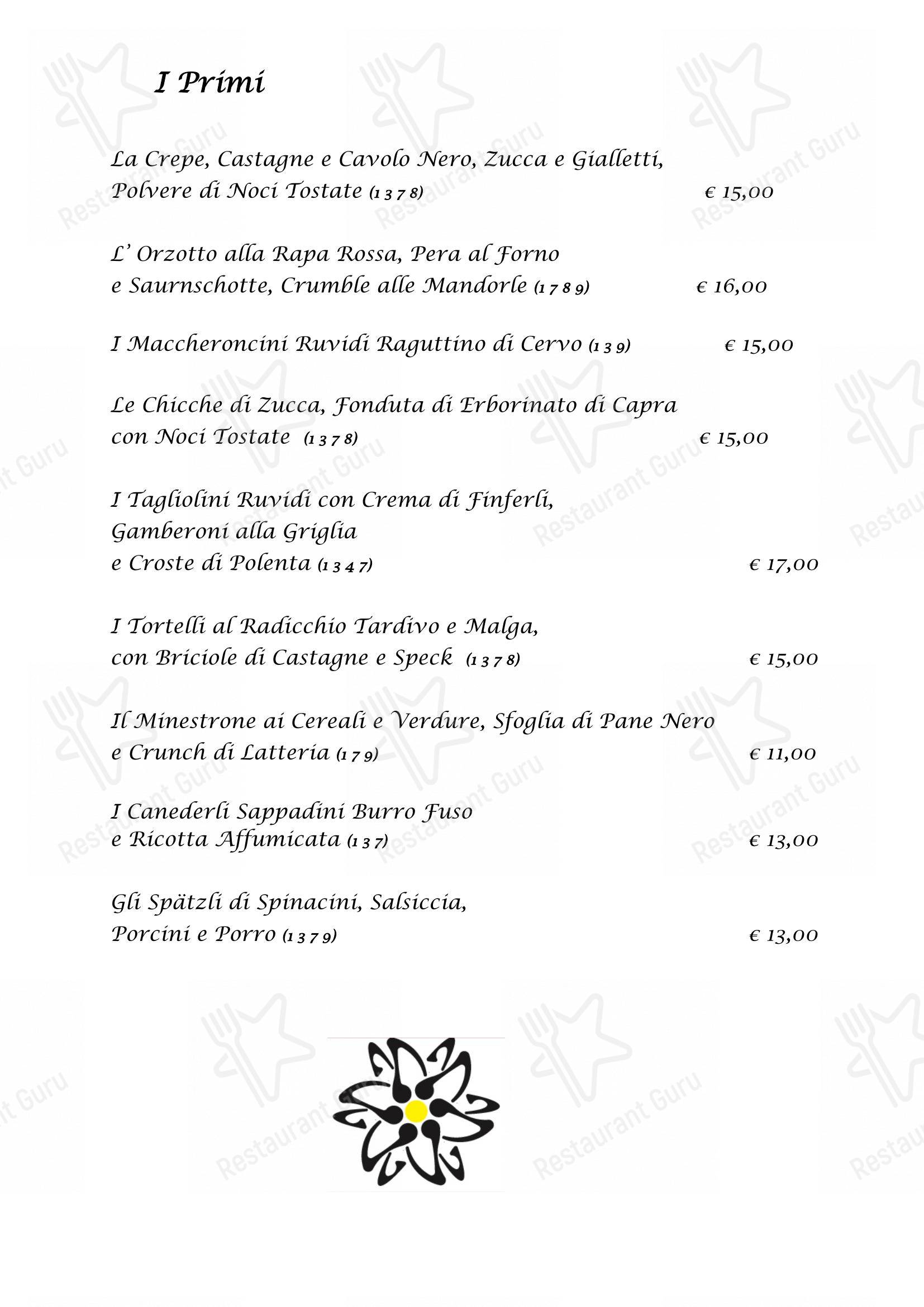 Menu per Edelweiss Stube ristorante