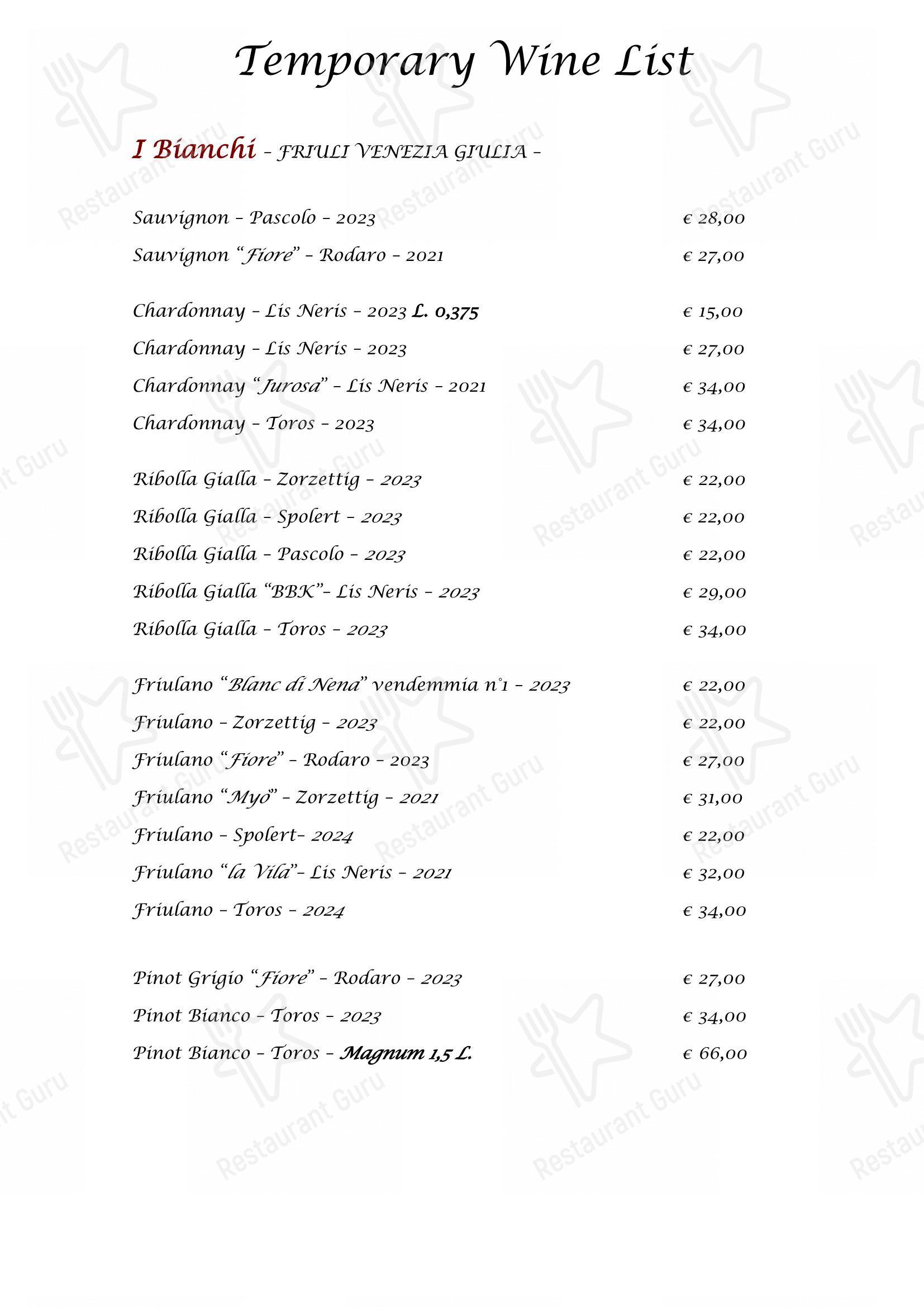 Menu bar per Edelweiss Stube ristorante