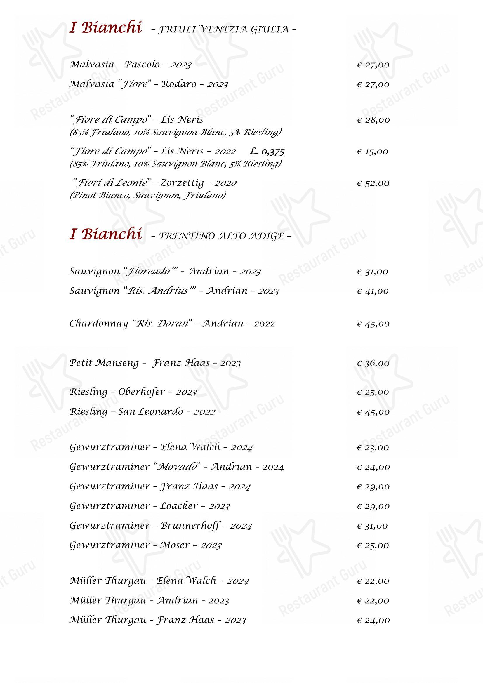 Menu bar per Edelweiss Stube ristorante