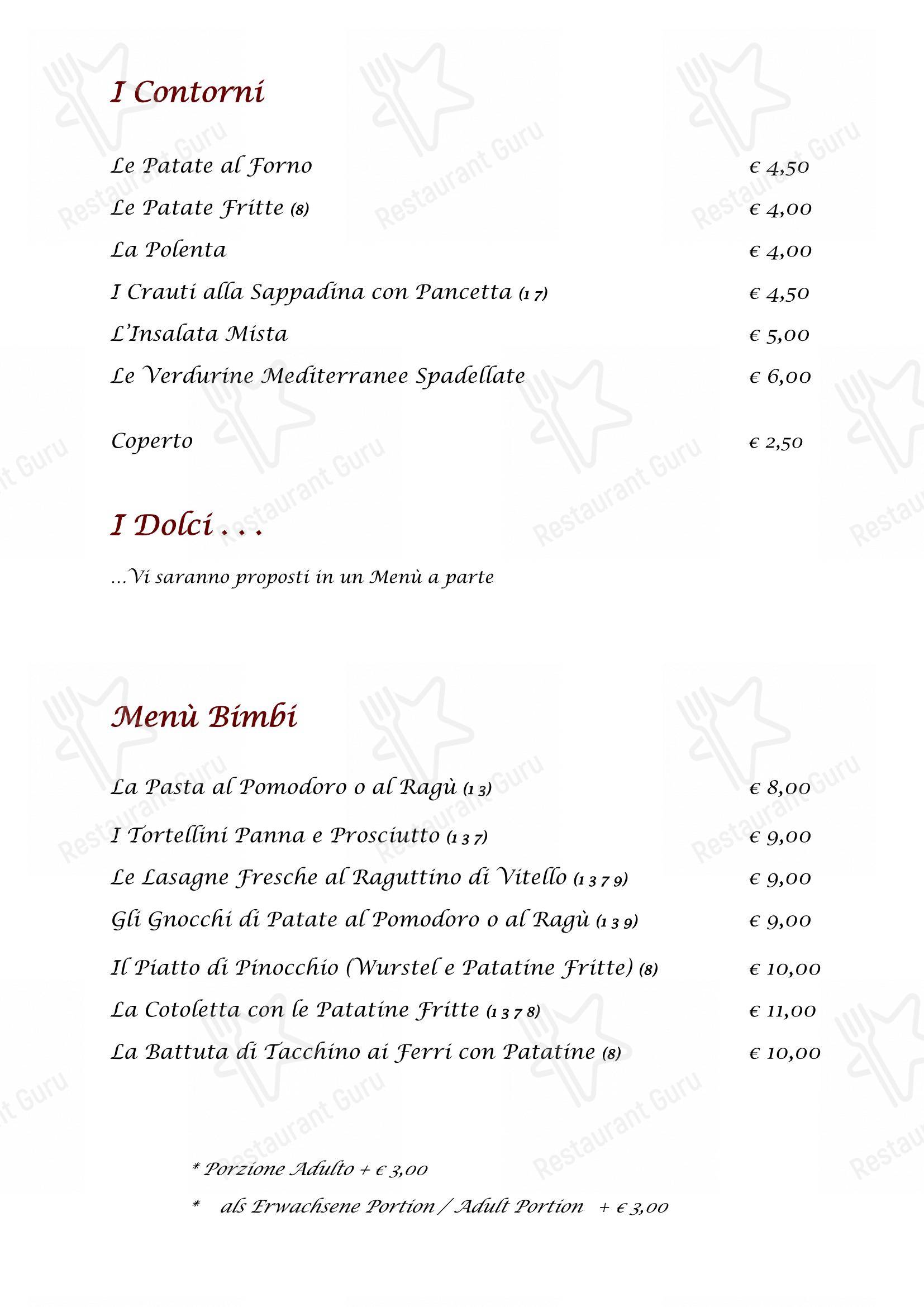 Menu di Edelweiss Stube - Menu