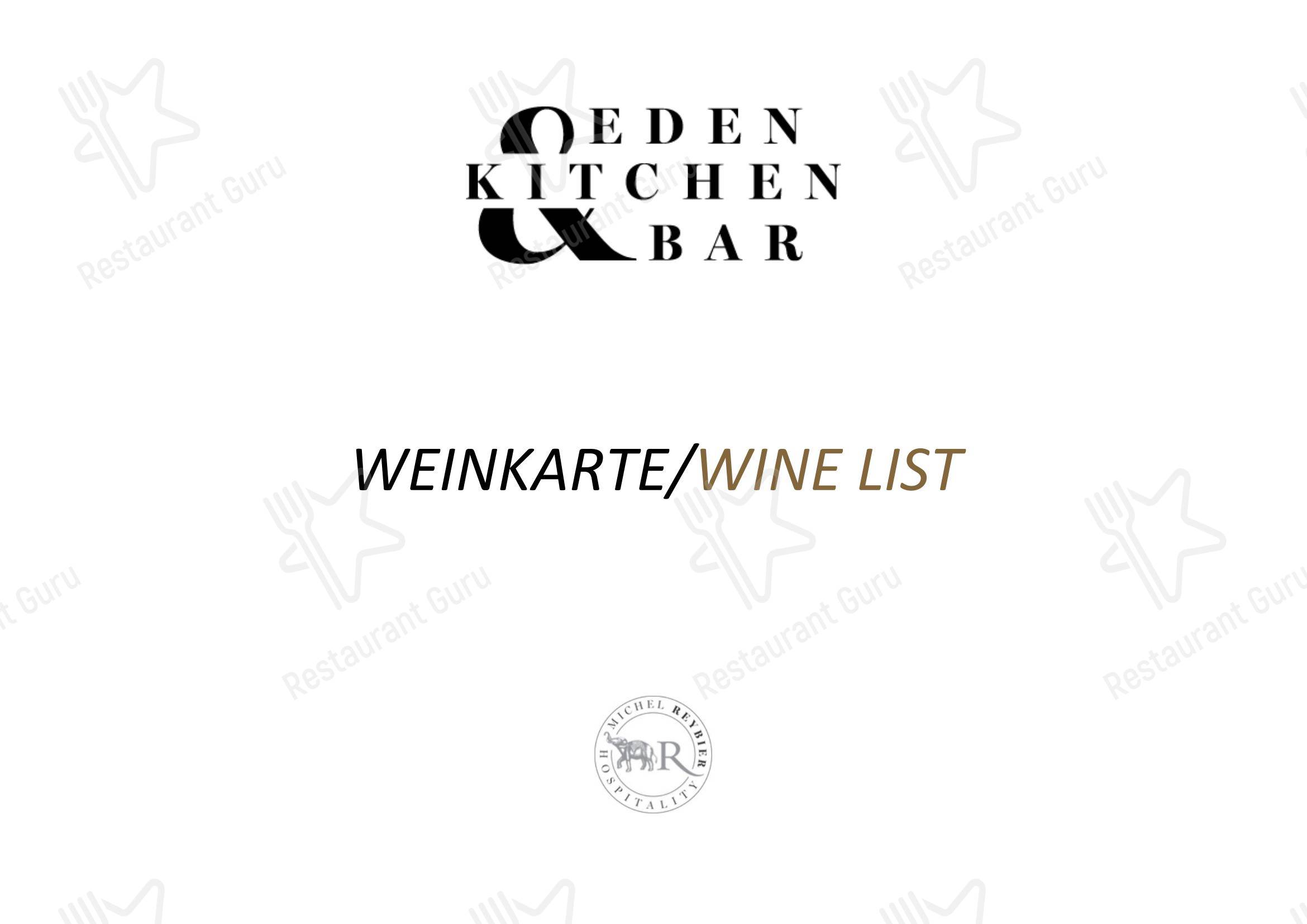 Крафт меню per Eden Kitchen & Bar in Zurigo