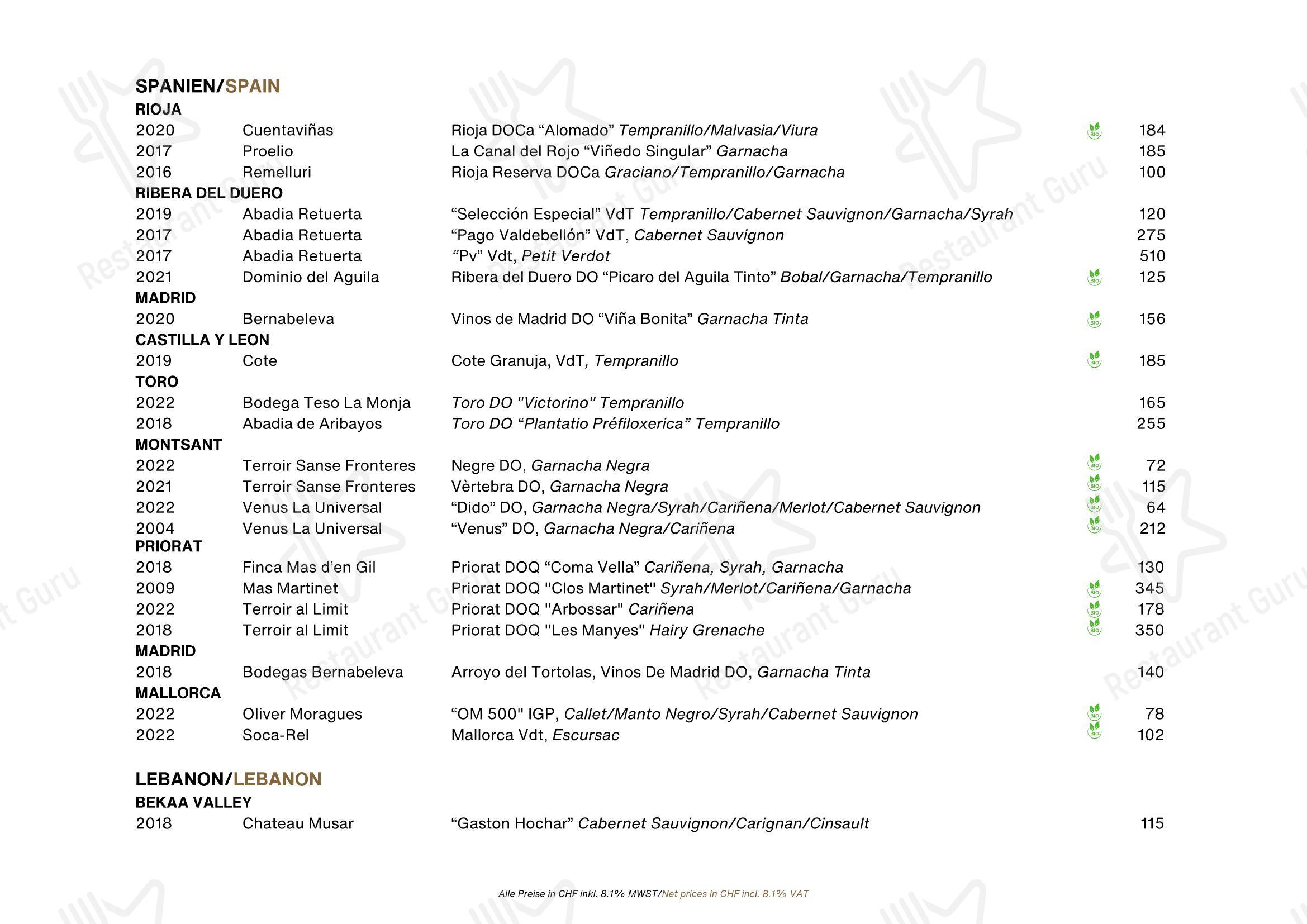 Eden Kitchen & Bar in Zurigo - Lunch Menu