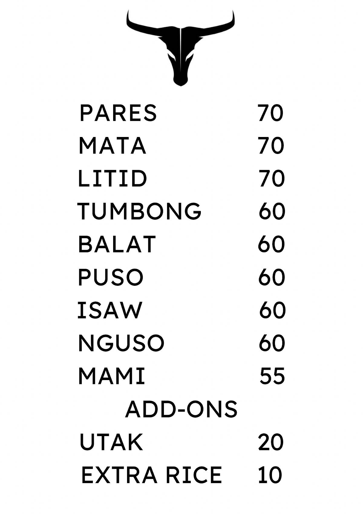 Menu at El Patron Walastik Pares restaurant, Mandaluyong