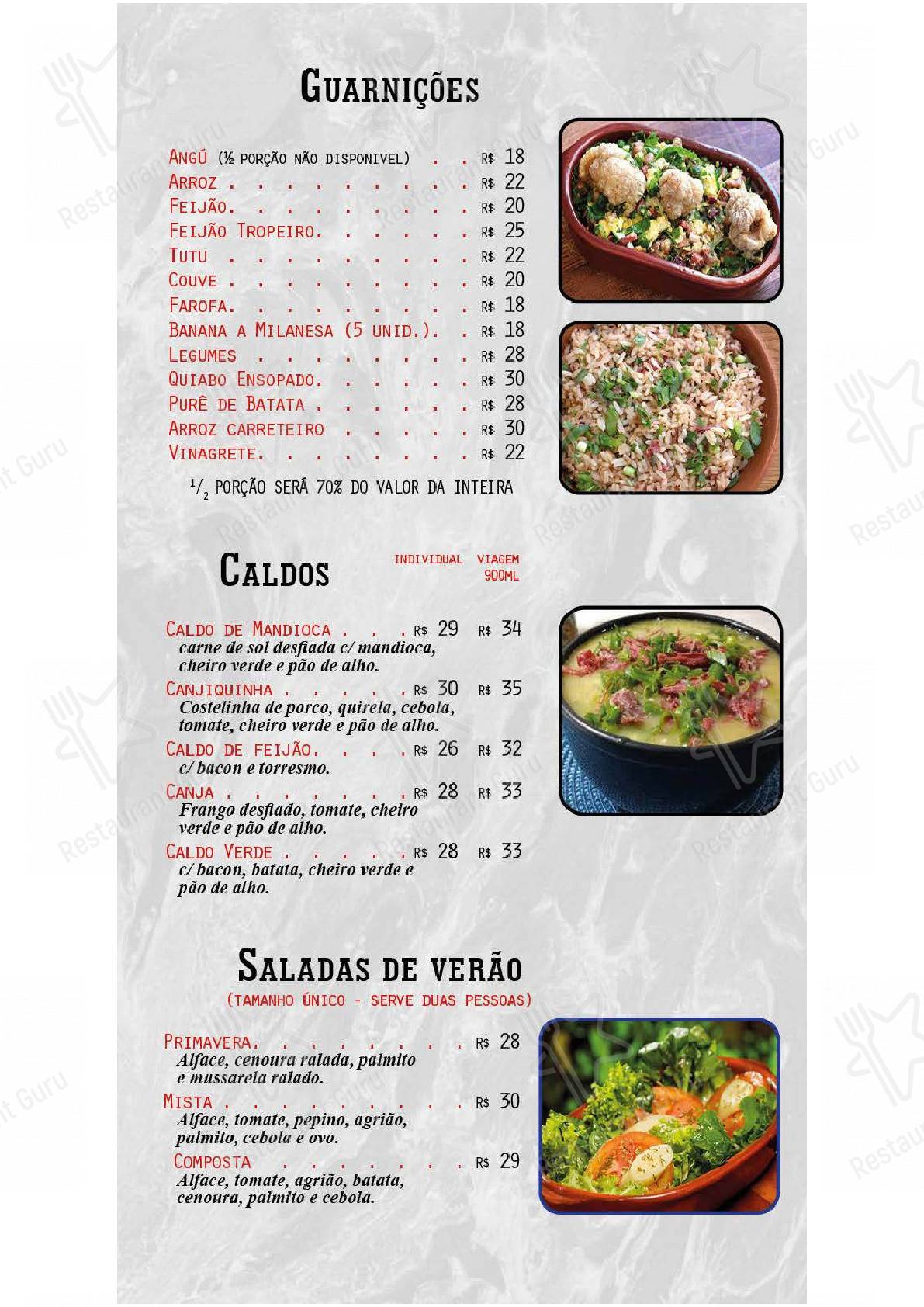 Menu para Embaixada Mineira Ipiranga restaurante