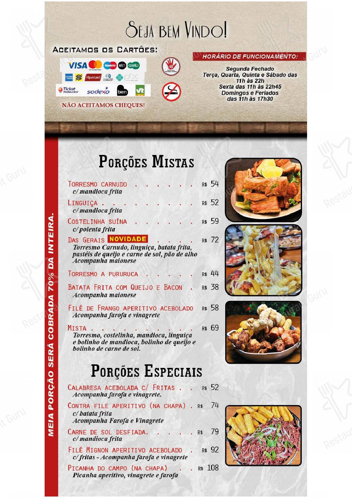 Explore o menu para Embaixada Mineira Ipiranga