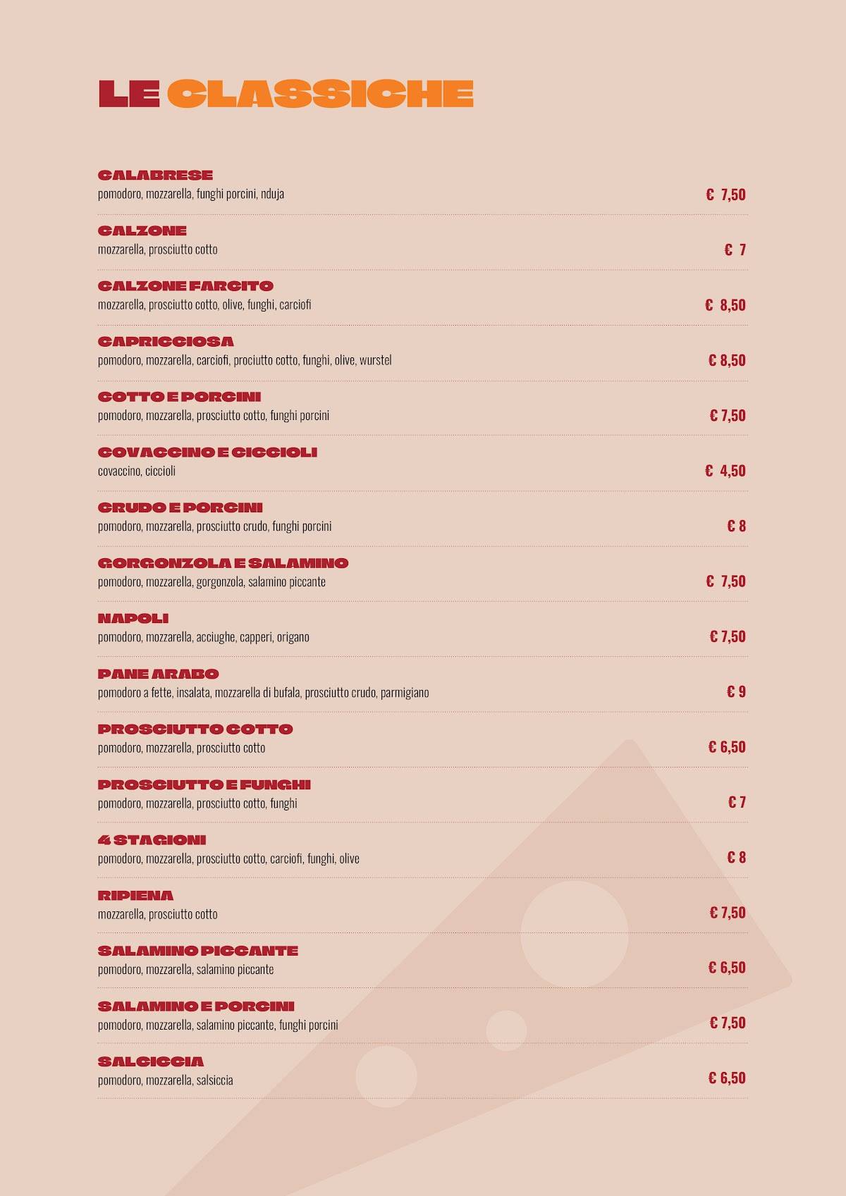 Menu di Spizzettiamo