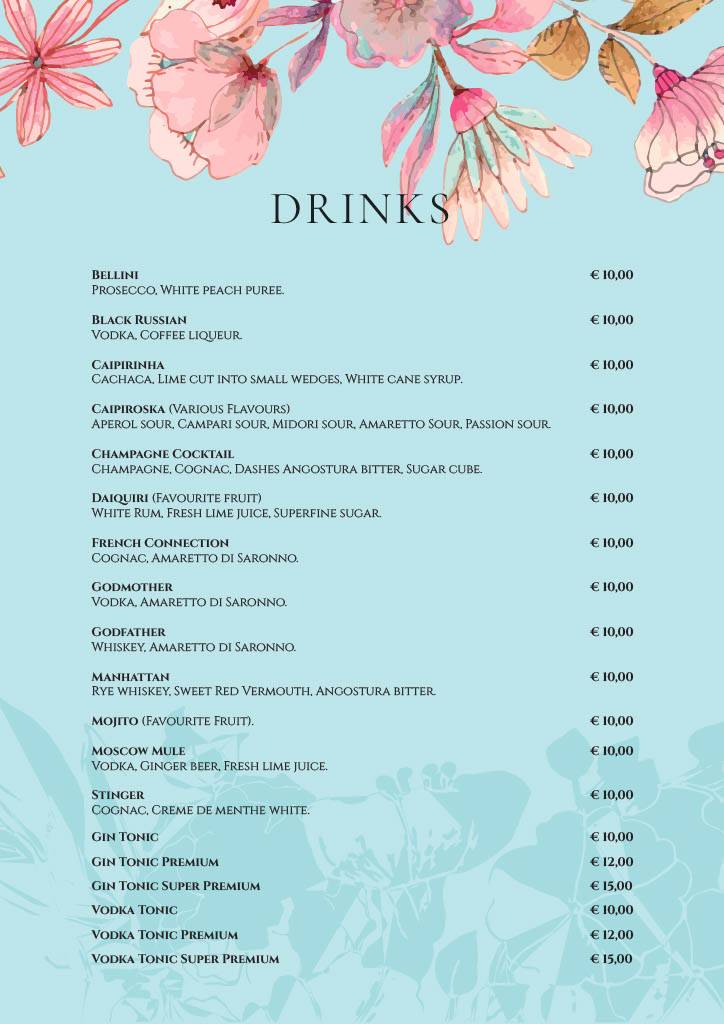 Menu di Enjoy Vomero 