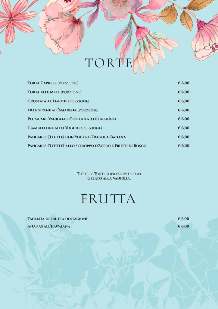 Menu di Enjoy Vomero 