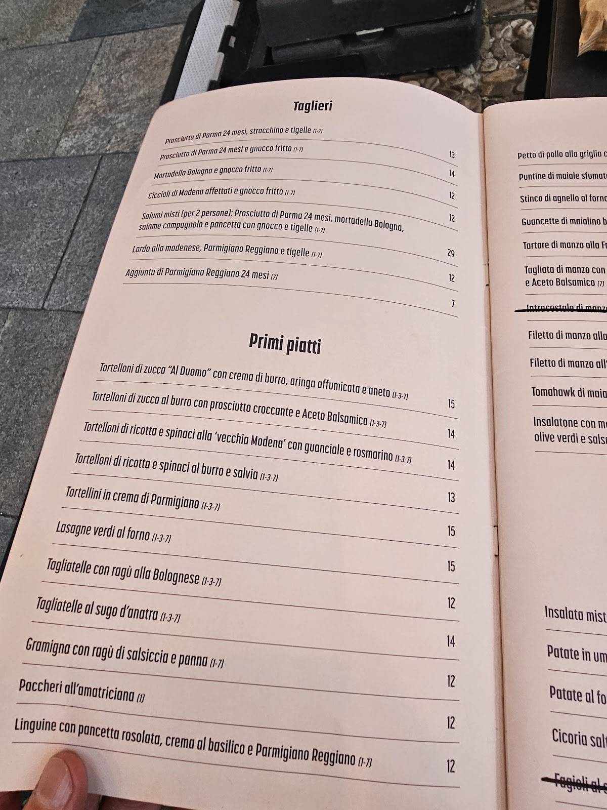 Menu di Enoteca Al Duomo 