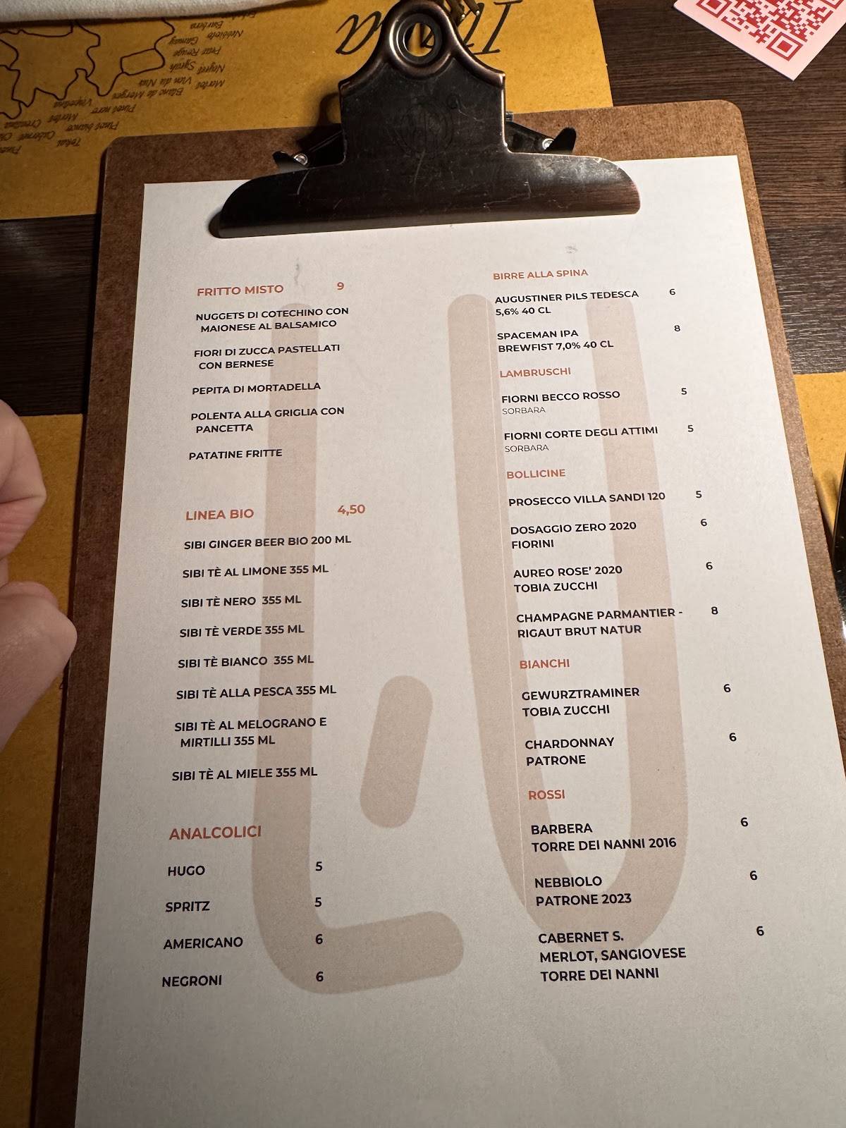 Menu di Enoteca & Birreria Il Luppolo e l'uva 