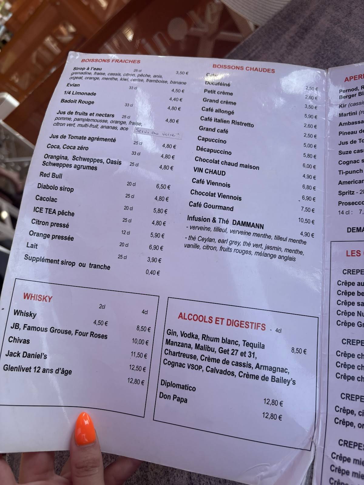 Menu de Restaurant Equinoxe La Rochelle