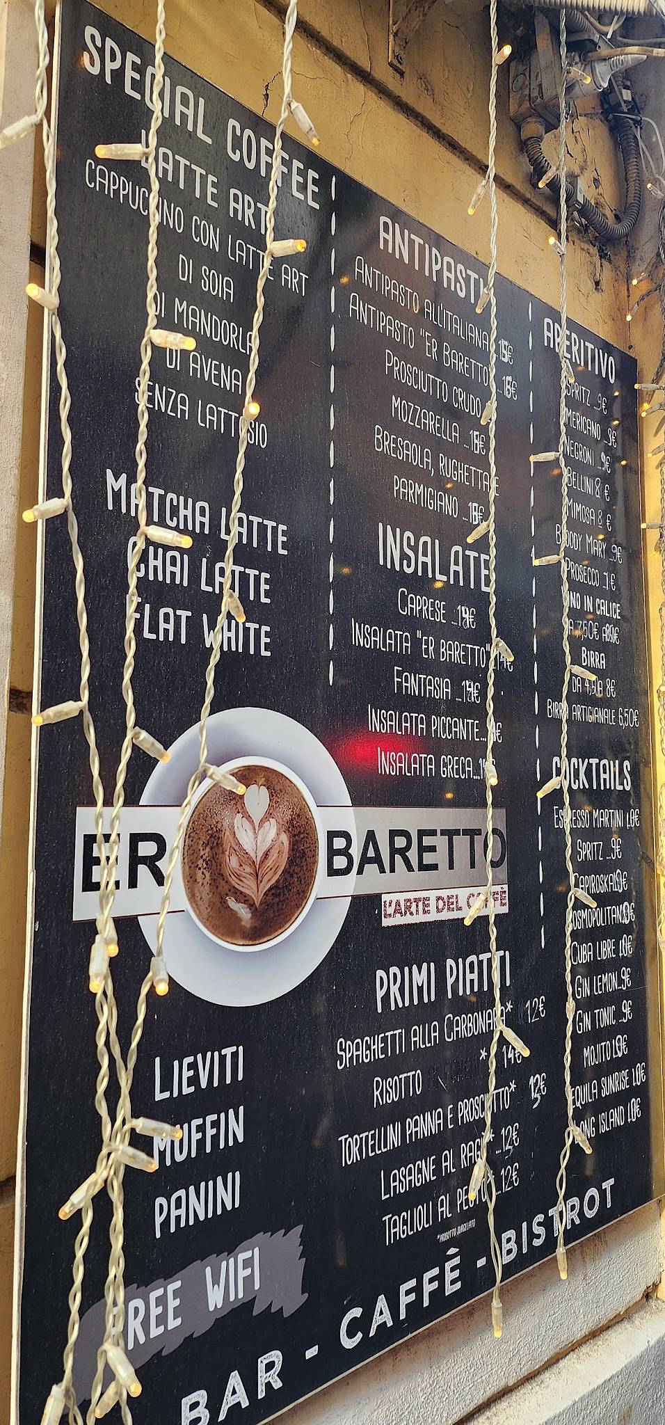 Menu de Er Baretto
