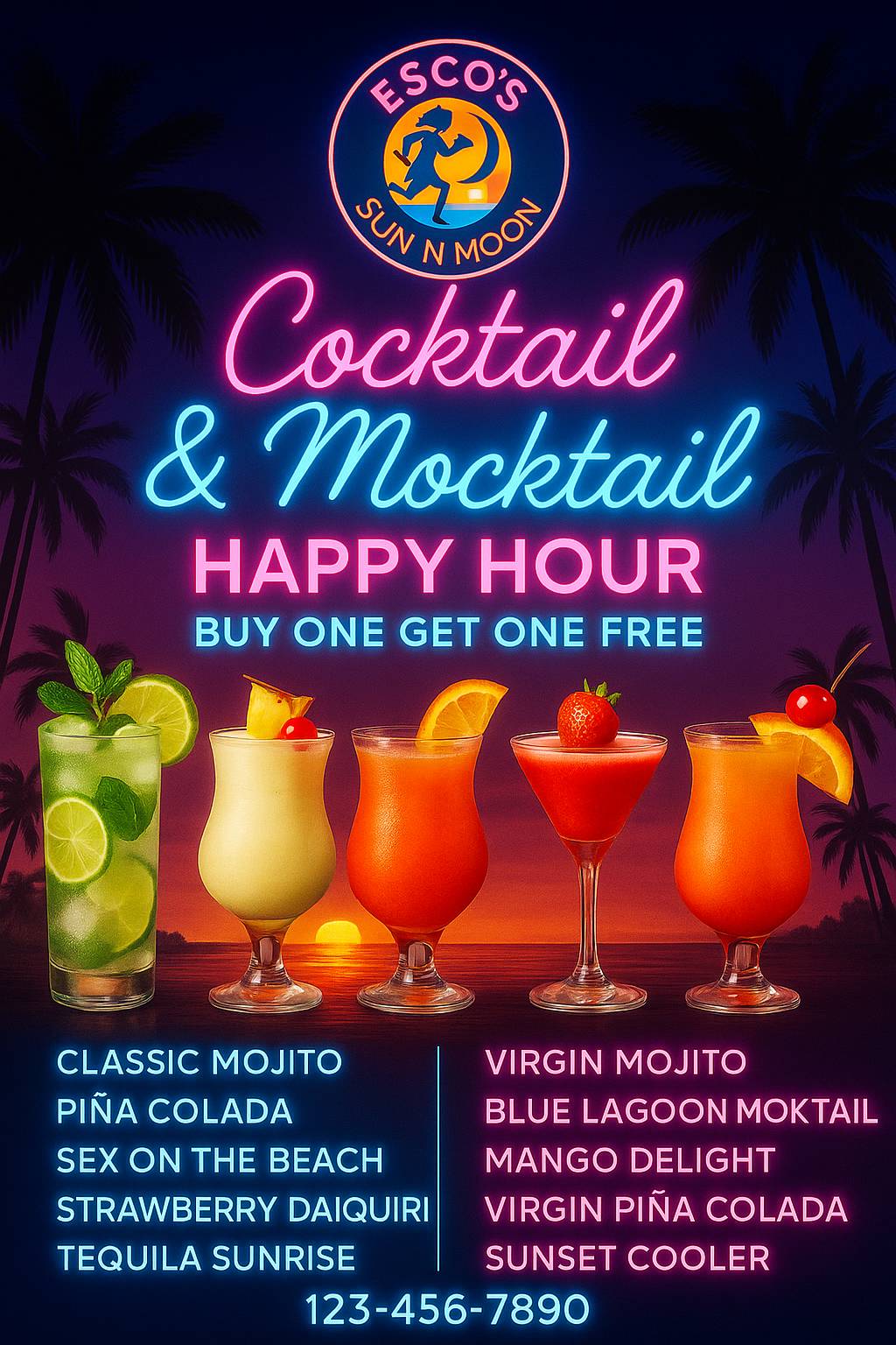 Esco’s Sun n Moon menu