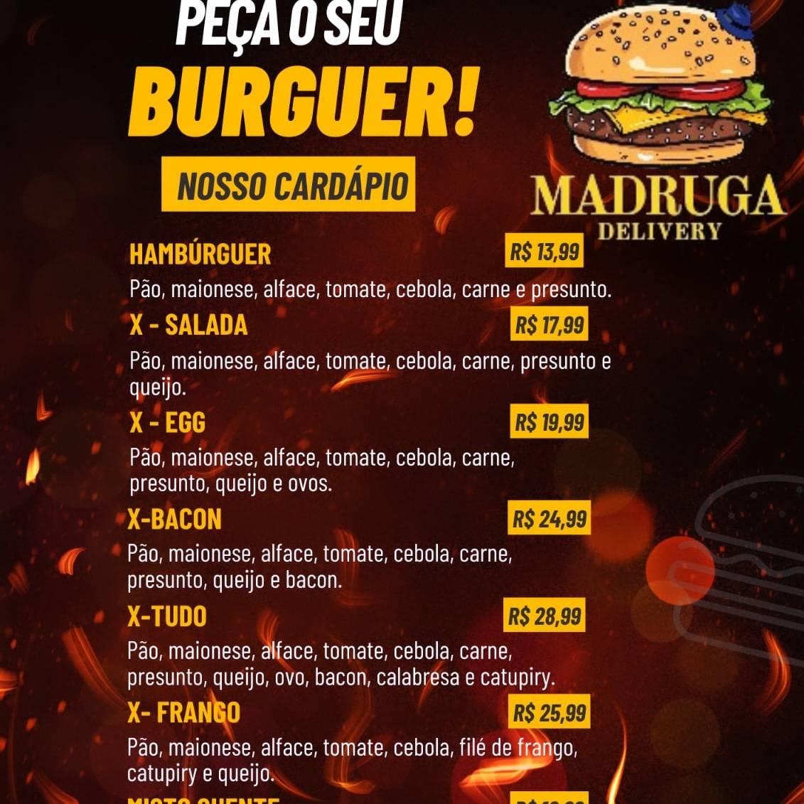 Pizzas do Dani cardápio