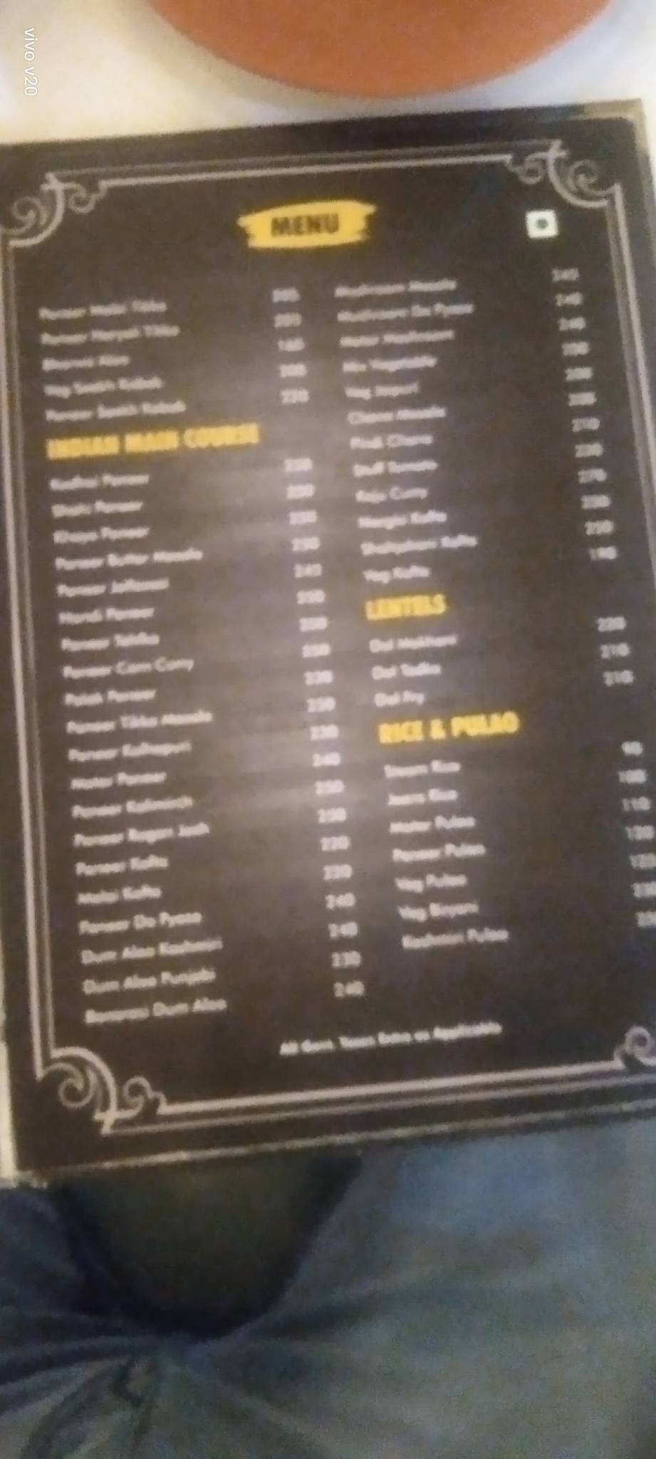 Tropical Cafe & Restro menu