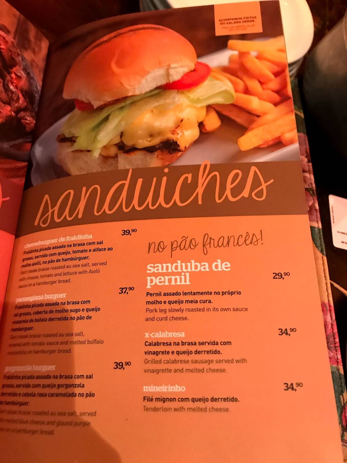 Eu Tu Eles Bar cardápio