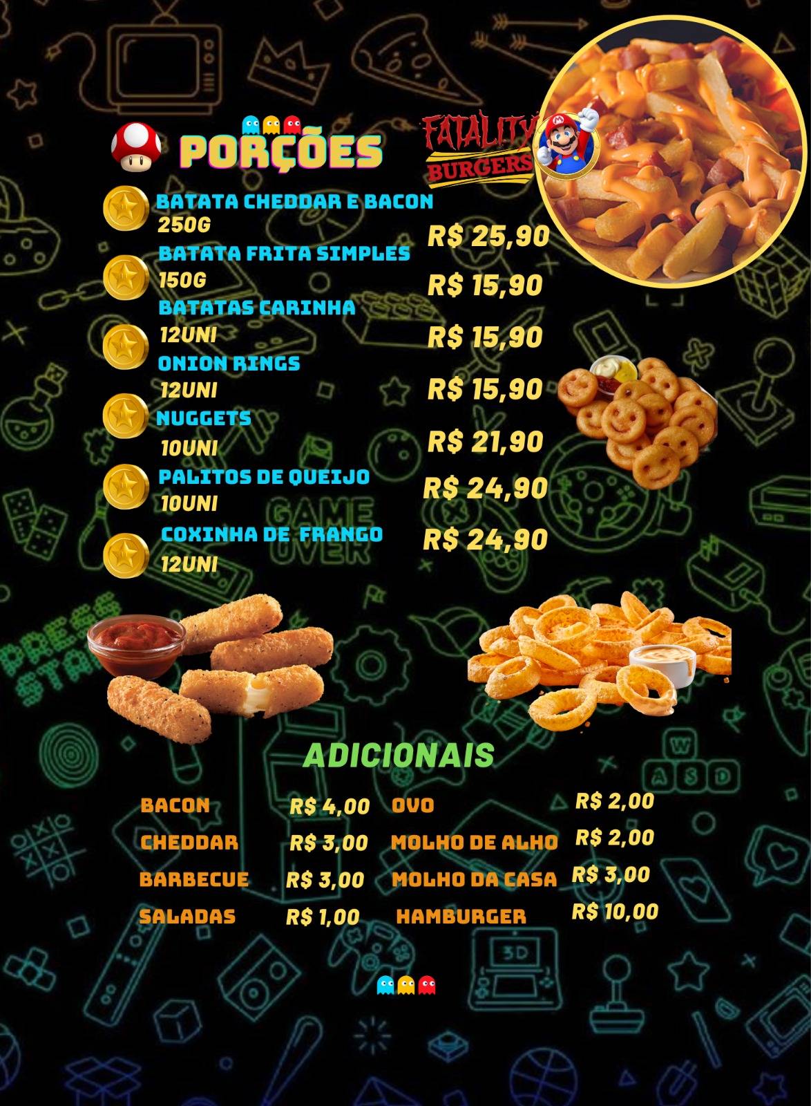 FATALITY BURGUER CASCAVEL cardápio