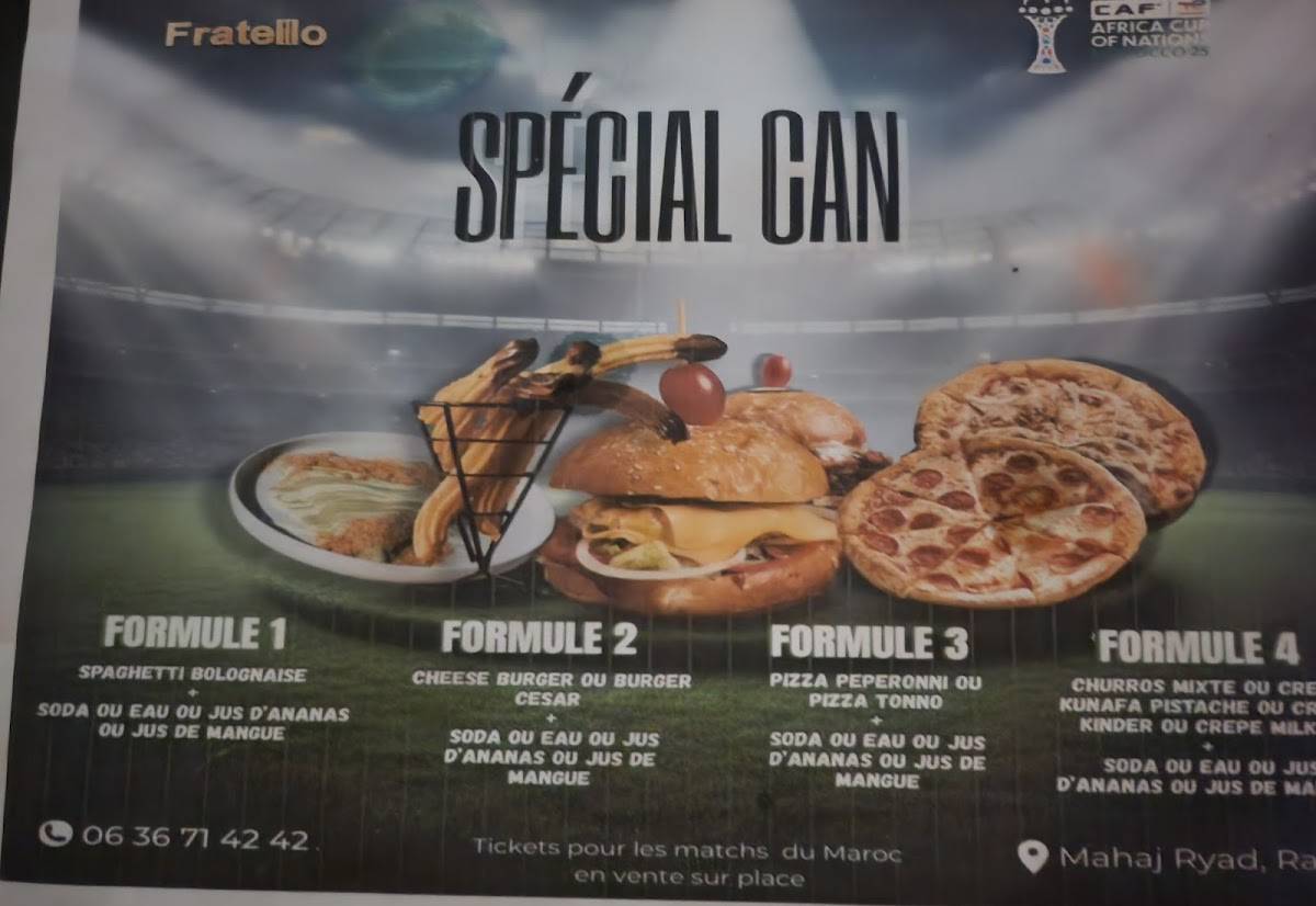 Menu de Fratello : Café & Restaurant