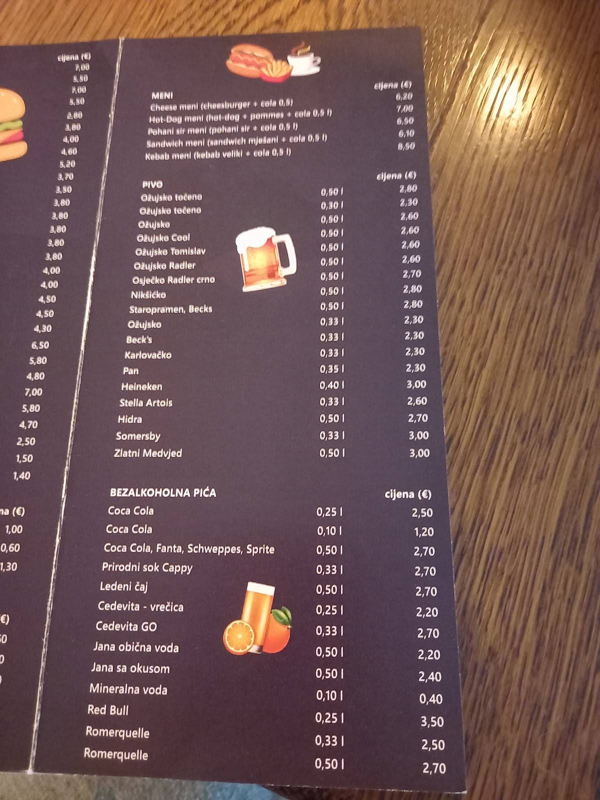 Menu di Fast Food Mrak 