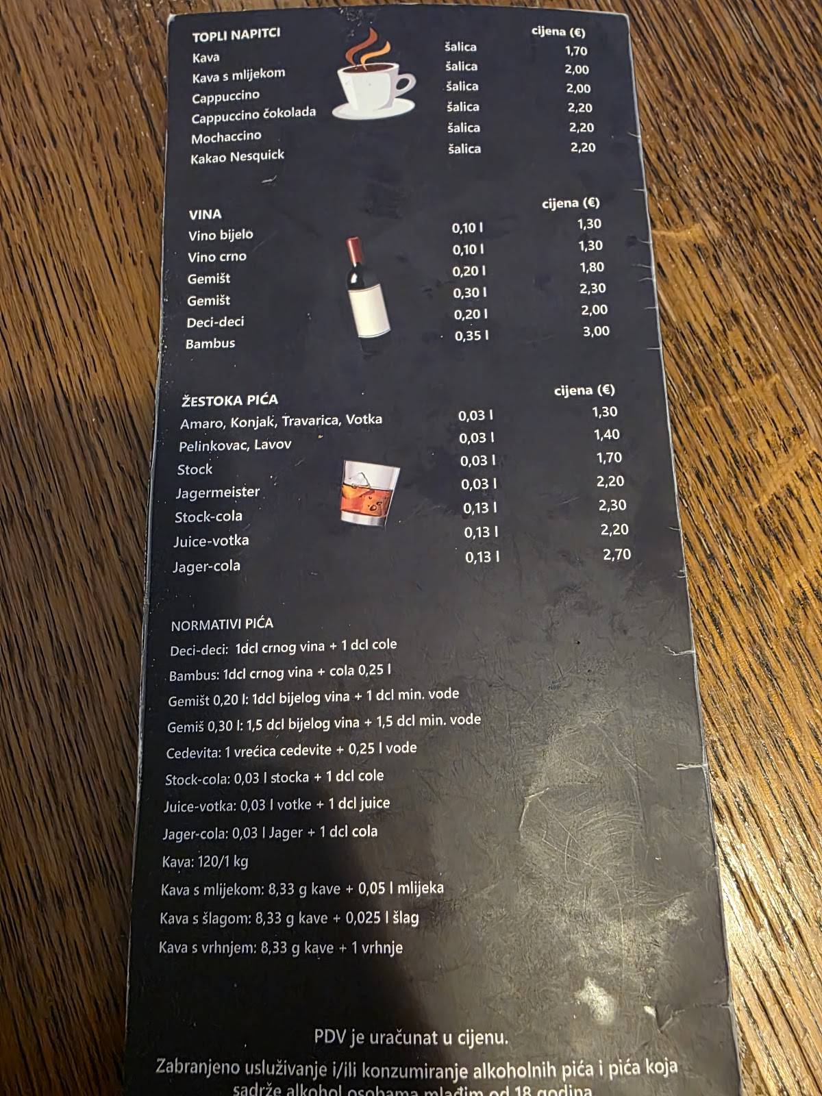 Menu di Fast Food Mrak 