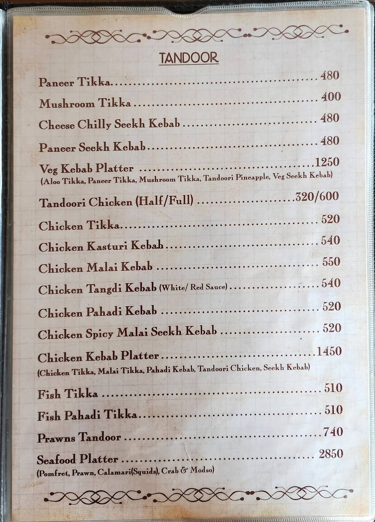 Fat Fish menu