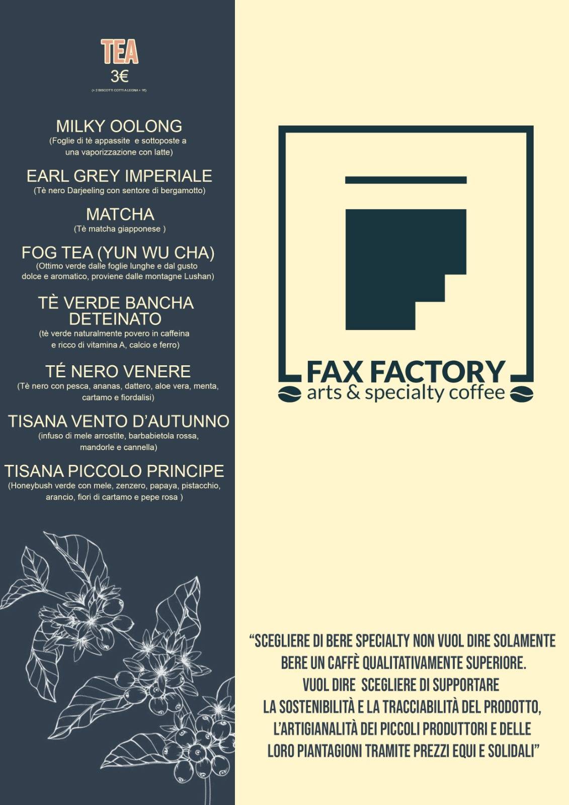 Menu di Fax Factory 