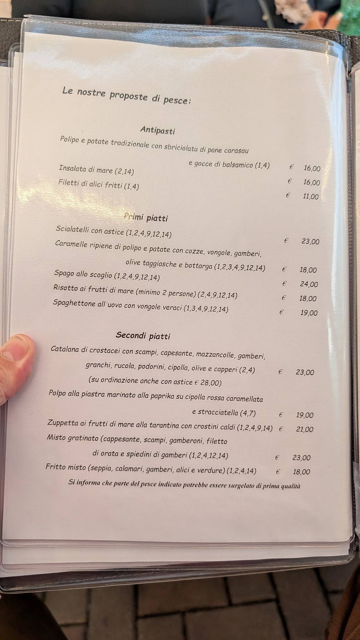 Menu di Ristorante Pizzeria Le Querce 