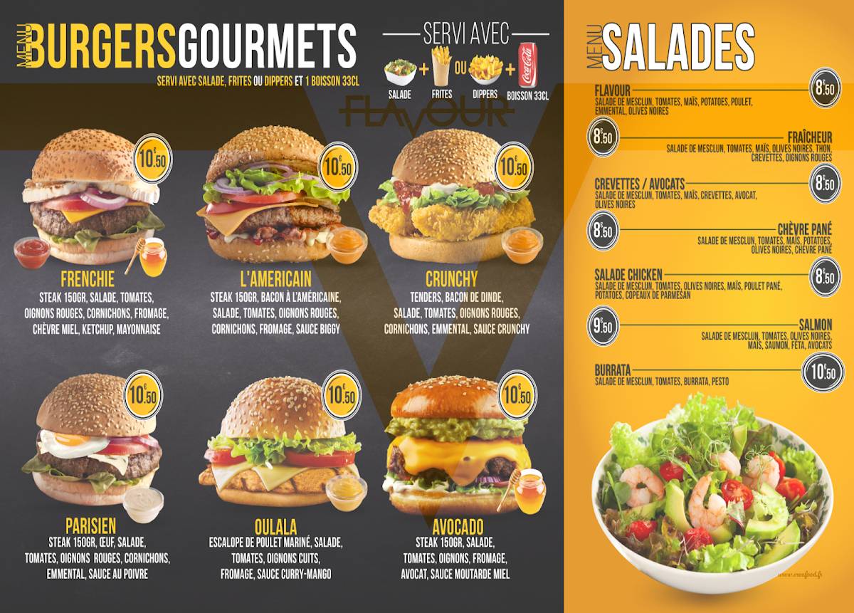 Menu de Le Flavour Colombes