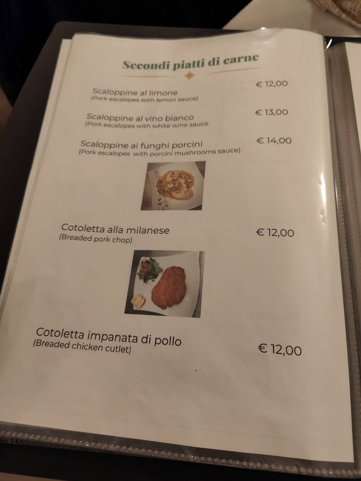 Menu di Fontana Ristorante Pizzeria 