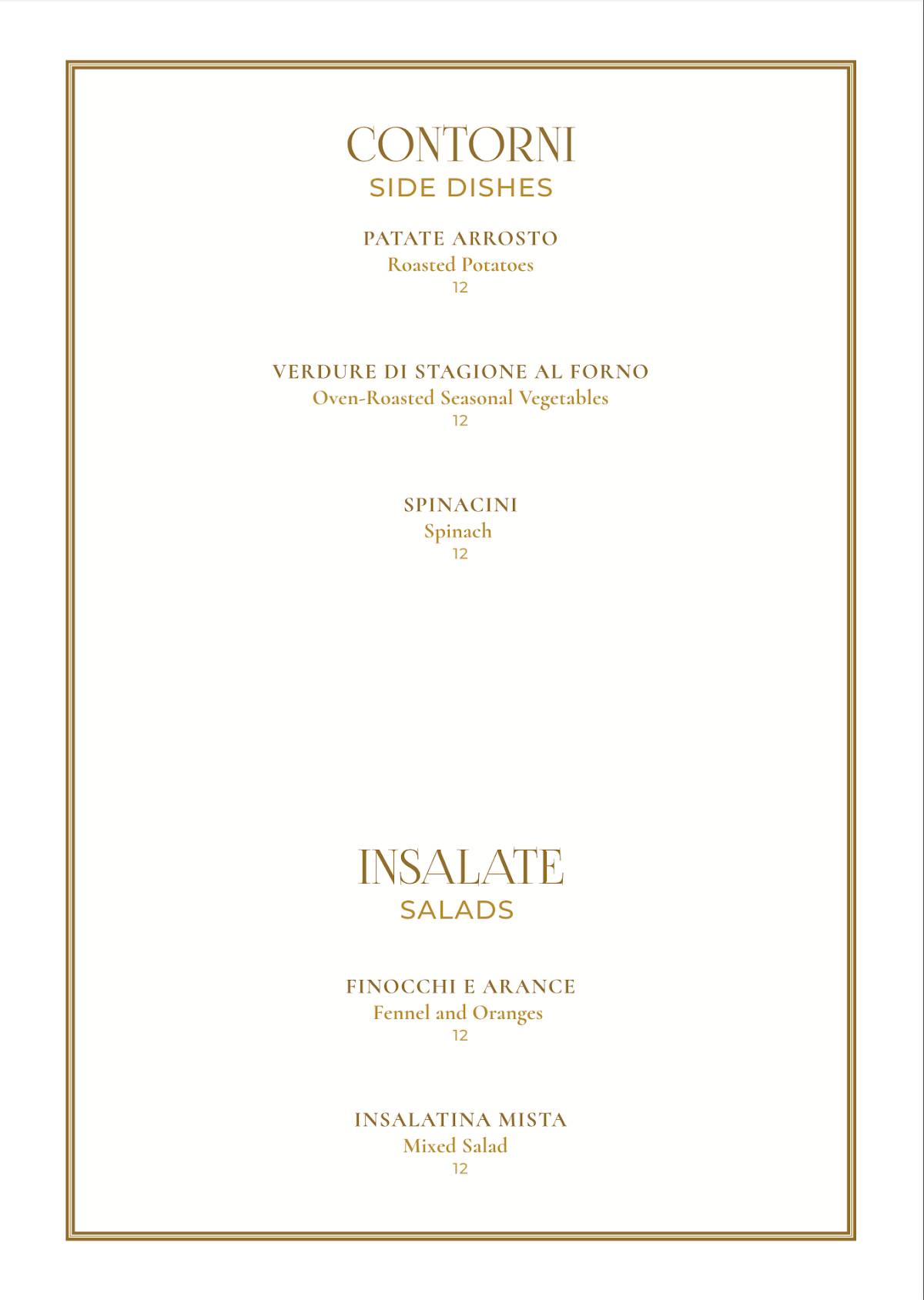 Menu di Doria - Ristorante Forte dei Marmi 