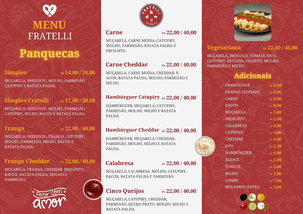 Fratelli Lancheria cardápio