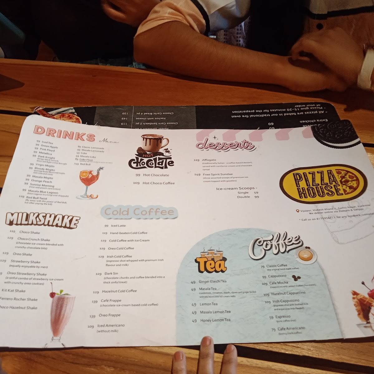 Free Spirit menu