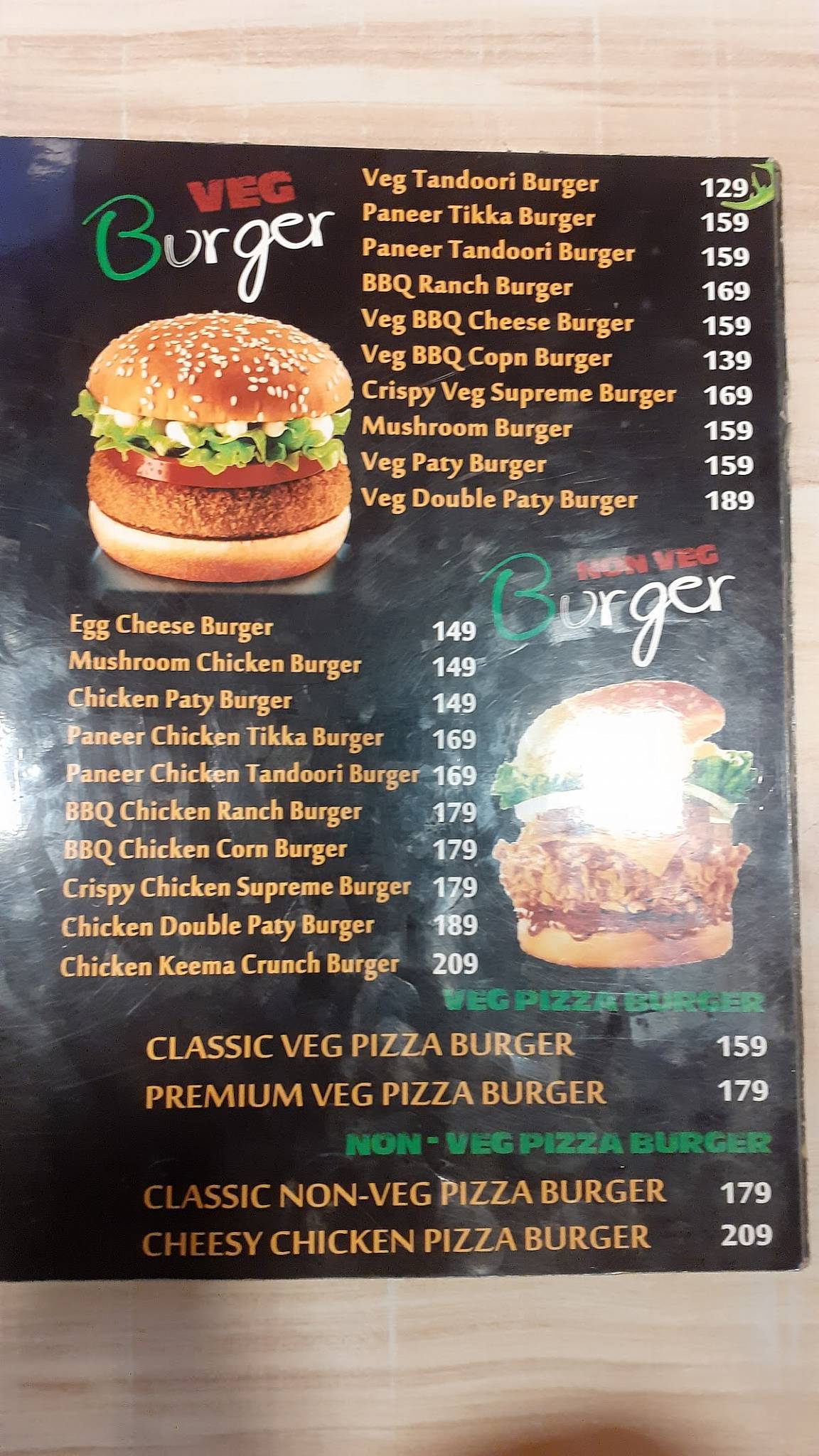 Fried Wings menu