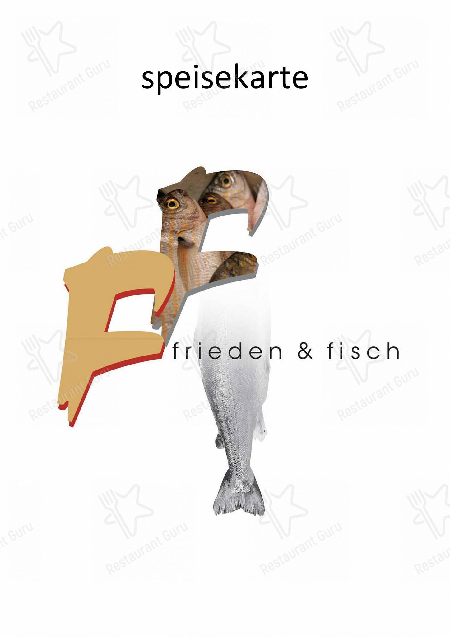Menu di Frieden und Fisch - Коктейльная карта